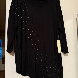 Cyrus Black Long Sleeve Top